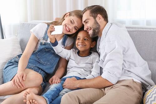 Parents with adopted child